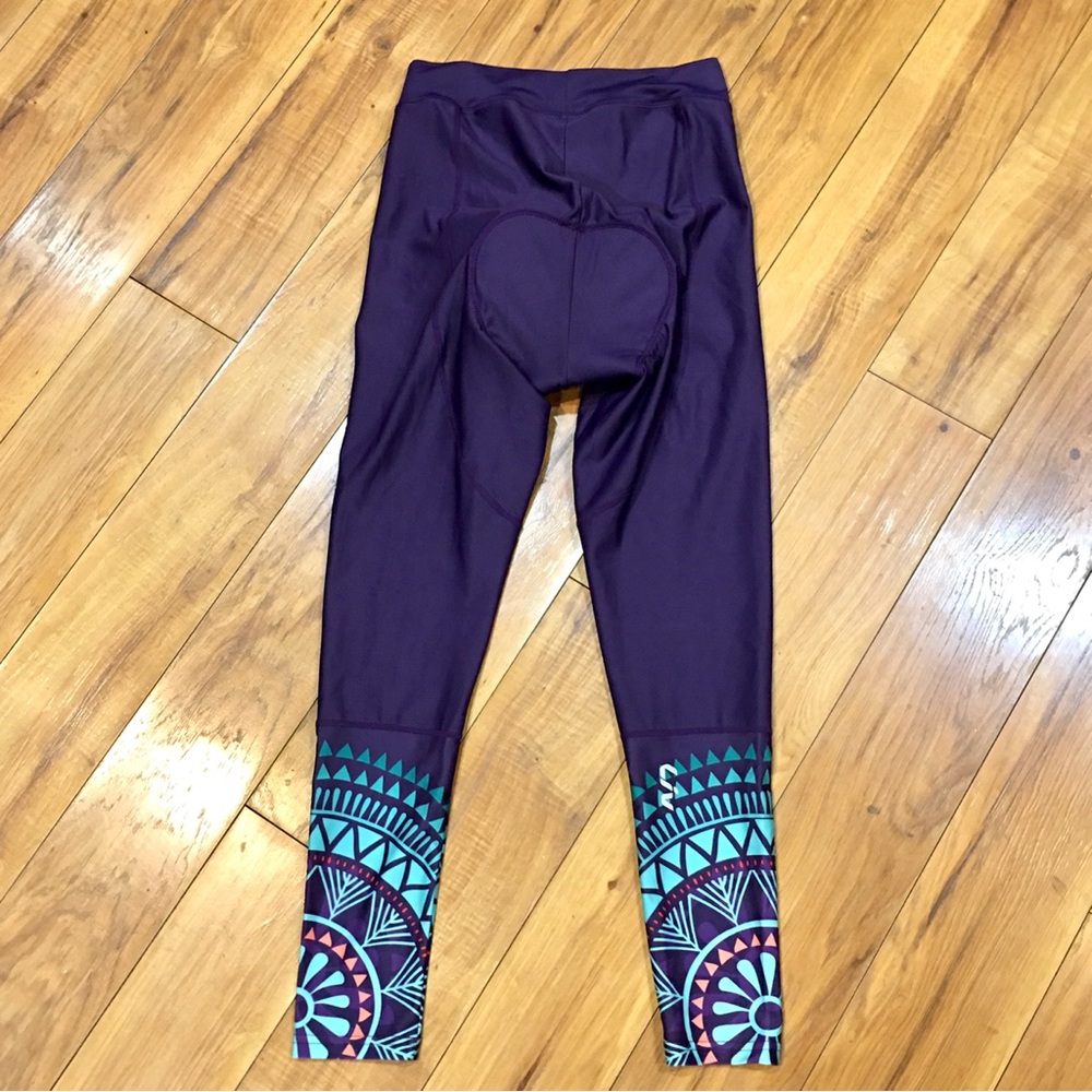 LIV legging padded cycling riding pants workout fitness athletic gym purple plum